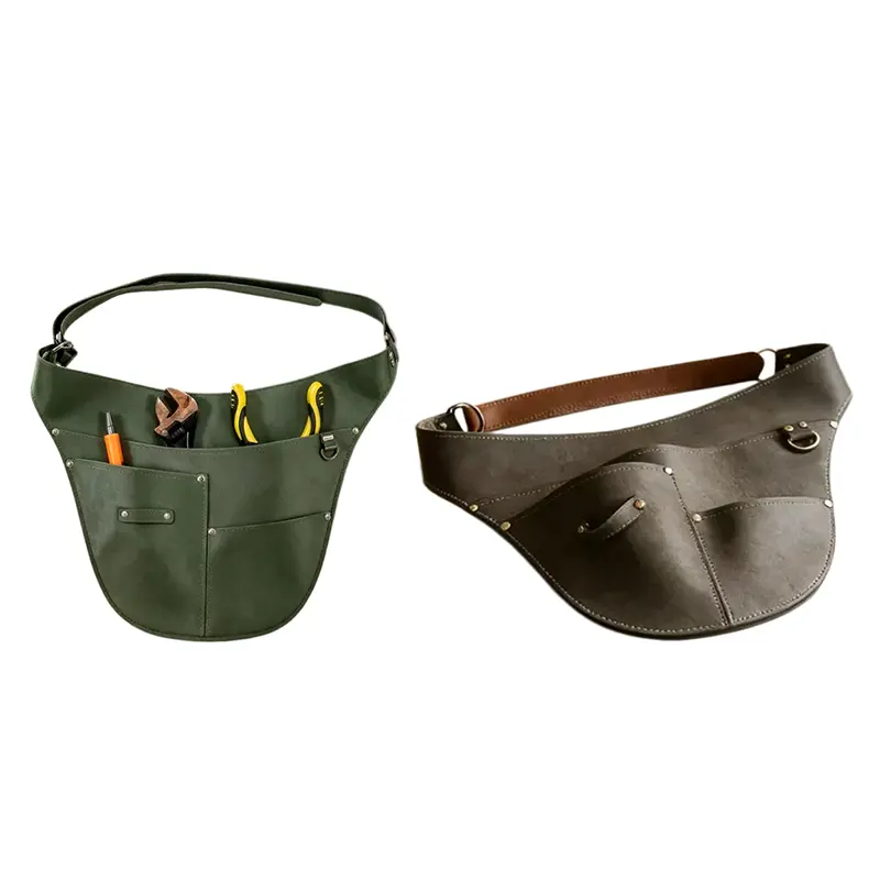 custom leather garden tool tote bag