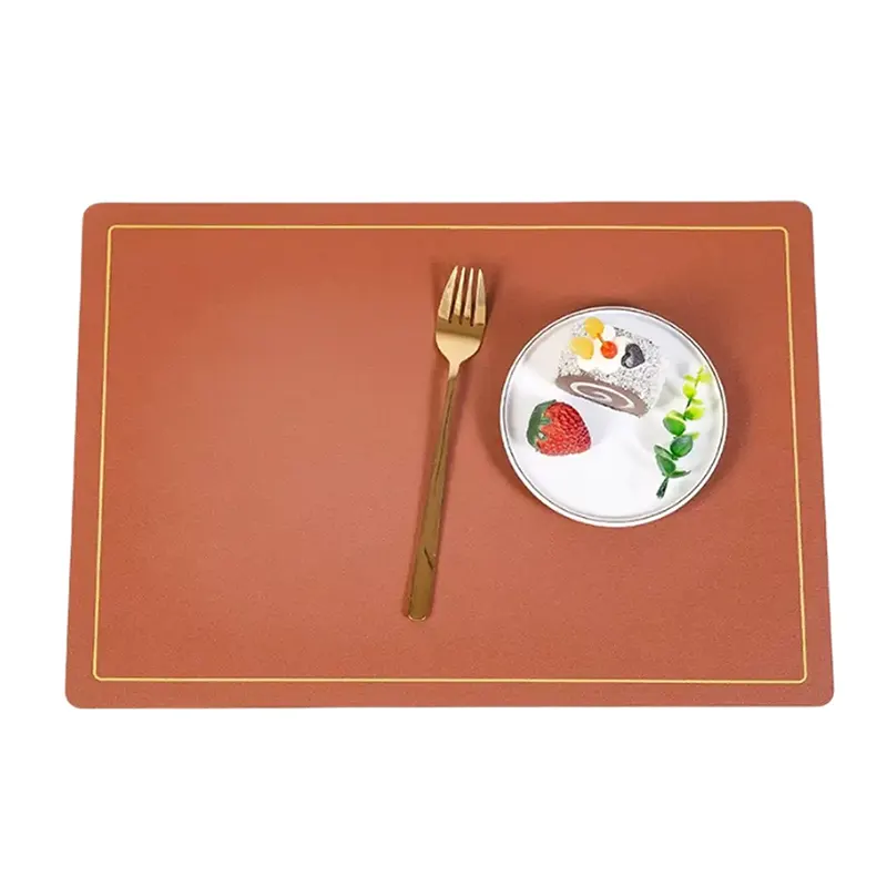 custom leather table placemat