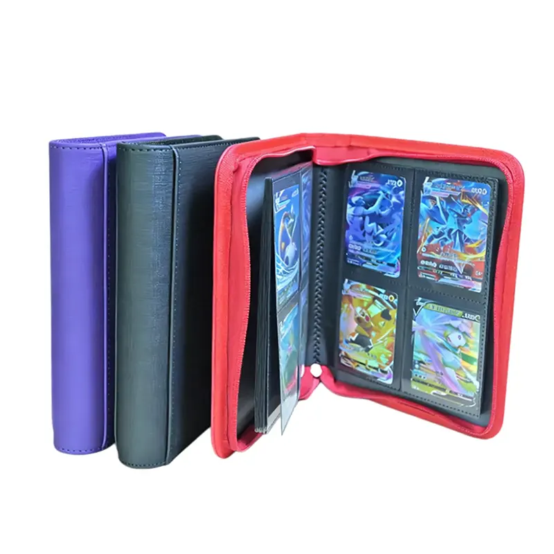 custom leather trading card binder