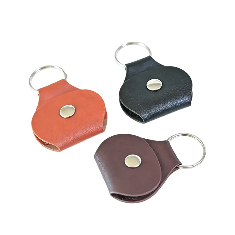custom logo leather keychain