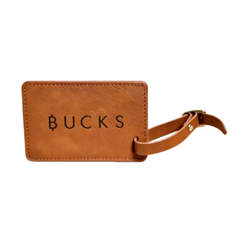 custom logo leather luggage tag