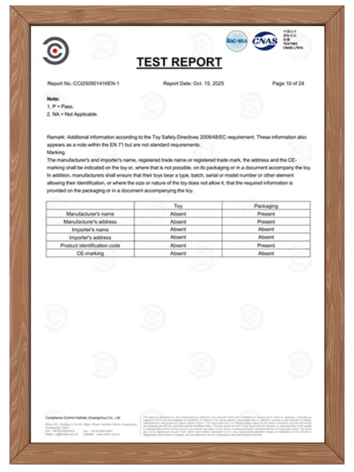 test report