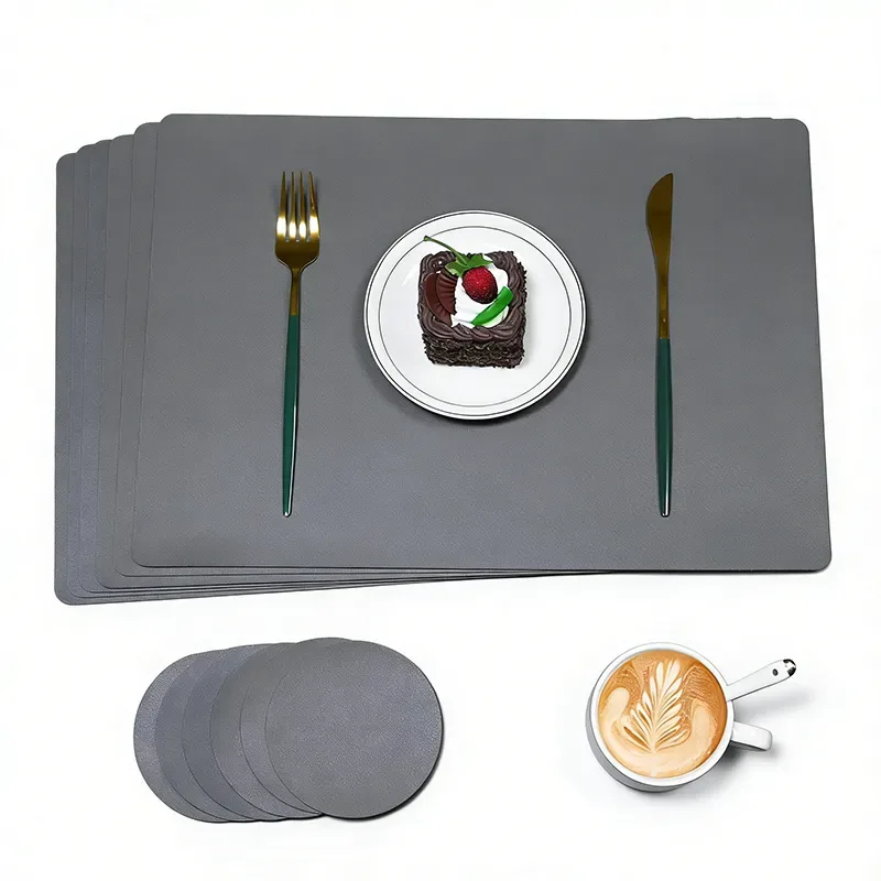 leather placemats and coasters