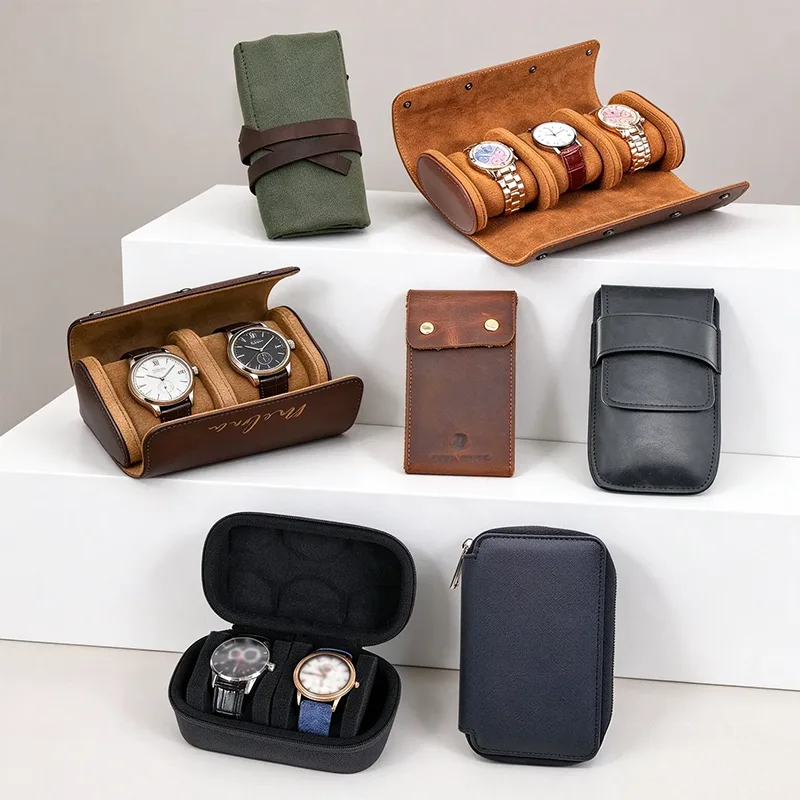 leather watch boxes and straps